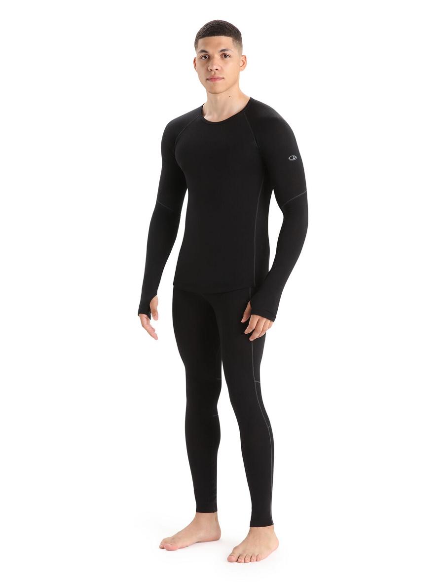 Icebreaker BodyfitZone™ Merino 150 Zone Thermal Leggings Férfi Base Layers Fekete | HU 1399XYUF